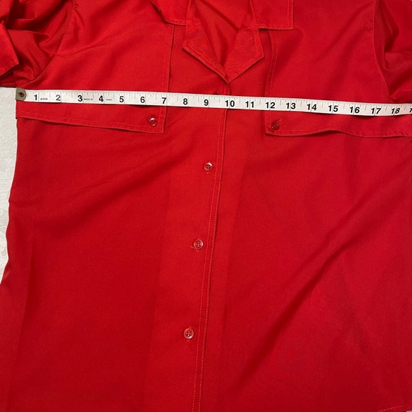 -Diane Von Furstenberg Red military style blouse size 6 - Picture 7 of 7